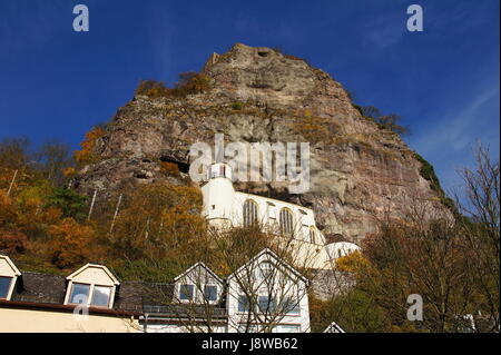 Felsenkirche in Idar-oberstein Stockfoto