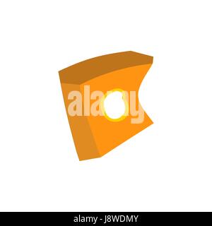 Pappschachtel von Pommes frites zerkleinert Müll isoliert. Paket-Müll auf weißem Hintergrund Stock Vektor