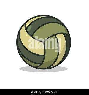 Militärische Sport Ball. Armee Sport Zubehör für Spiele. Tarnung-Pille Stock Vektor