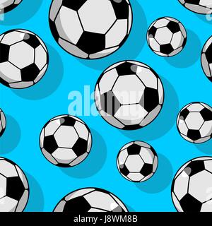 Soccer Ball-nahtlose Muster. Sport Zubehör Ornament. Fußball-Hintergrund. Textur für Sport-Team-Spiel mit ball Stock Vektor