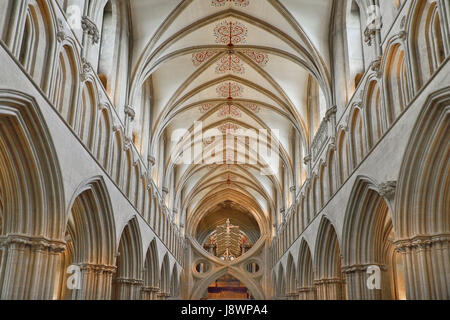 England, Somerset, Wells Cathedral, Scissor-Bögen. Stockfoto