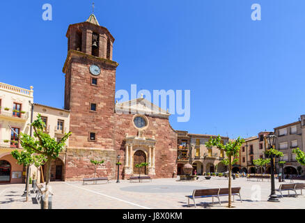 Iglesia de Santa Maria in Plaça Major, Prades, Katalonien, Spanien Stockfoto
