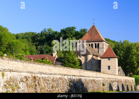 Frankreich, Creuse, Moutier-d'Ahun, Abtei Moutier d'Ahun Stockfoto