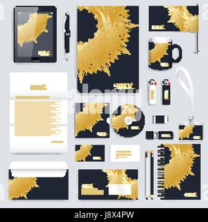 Geschäftsdrucksachen Briefbogen Layout Modernes Design Stockfoto