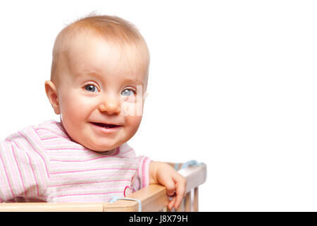 Kleinkind im Kinderbett Stockfoto