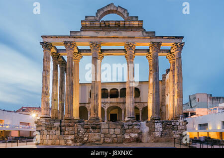 Römische Tempel der Diana, Merida, Extremadura, Spanien Stockfoto