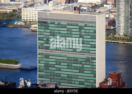 Die Vereinten Nationen Sekretariat Hochhaus New York City USA Stockfoto