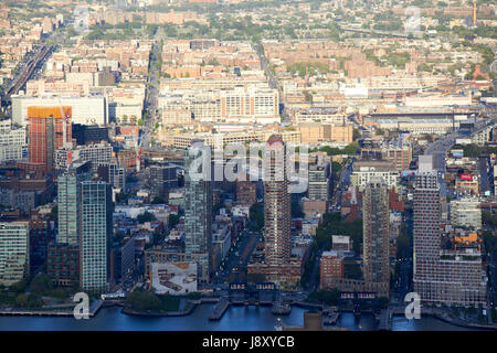 Luftaufnahme von Long Island City-queens New York City USA Stockfoto