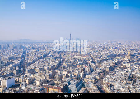 Panoramablick vom Montparnasse Paris Stockfoto