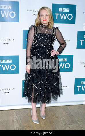 Elisabeth Moss Teilnahme an der Spitze der The Lake: China Girl Fototermin am BFI Southbank in London. Stockfoto