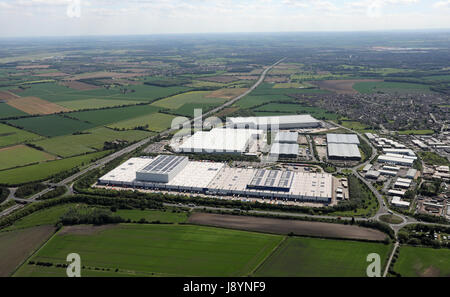 Luftbild von Westen Moor Park Industrial Estate, Doncaster, Yorkshire, Großbritannien Stockfoto