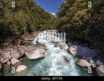 Hollyford River in fiordland Südinsel Neuseeland Stockfoto