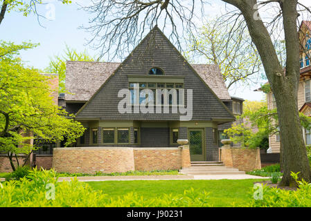 Chicago Illinois Oak Park House home Residence prairie Stil Stockfoto