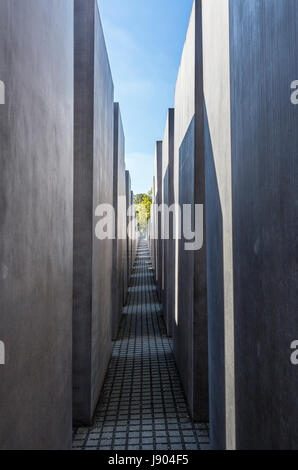 Die jüdischen Holocaust-Mahnmal, Cora-Berliner-Straße, Mitte, Berlin, Deutschland Stockfoto