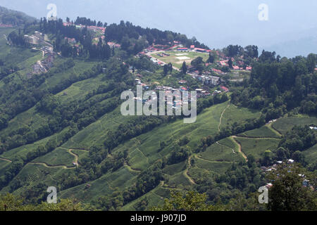 Blick auf die Landschaft von Westbengal Observatory Hill Darjeeling Indien Stockfoto