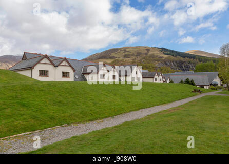 Western Highlands Landschaft die Isles of Glencoe Hotel in Ballachulish, befindet sich am Rande des Loch Leven, Glencoe, Argyll and Bute, Scotland, UK. Stockfoto