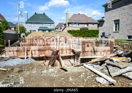 Montreal, Kanada - 27. Mai 2017: der Bau eines Hauses, teuer Stockfoto