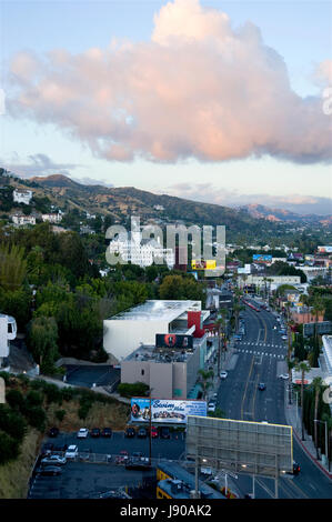 Das Chateau Marmont in den Hollywood Hills über Sunset Strip in West Hollywood außergewöhnlische von Los Angeles Stockfoto