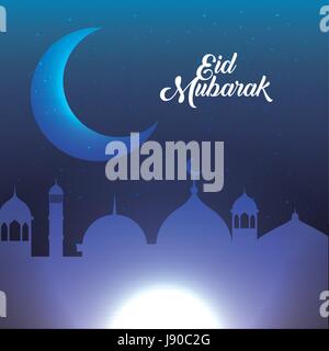 Eid Mubarak Hintergrund Stock Vektor