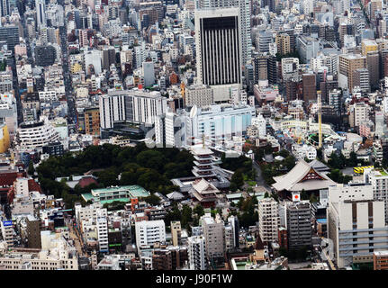 Blick auf Tokio von der Oberseite des Tokyo skytree gesehen. Stockfoto