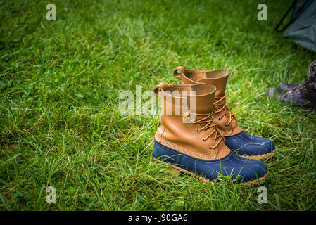Camping Boots Stockfoto