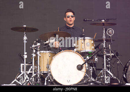 26. Mai 2017 - Napa, Kalifornien, USA - GREG ERWIN von Saint Motel beim Festival der BottleRock Napa Valley in Napa, Kalifornien (Kredit-Bild: © Daniel DeSlover über ZUMA Draht) Stockfoto