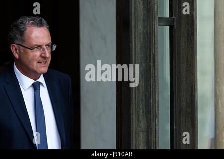 Paris, Frankreich. 31. Mai 2017. Julien Mattia / Le Pictorium - französische Ministerrat - 31/05/2017 - Frankreich / Ile-de-France (Region) / Paris - Richard Ferrand am Ausgang des französischen Ministerrat Mittwoch 31 2017 Credit: LE PICTORIUM/Alamy Live News Stockfoto