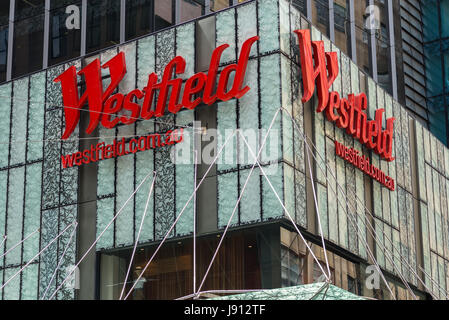 Westfield Shopping Center in der Pitt Street, Sydney, Australien. Stockfoto