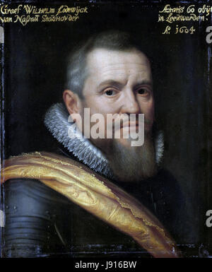 WILLIAM LOUIS, Graf von Nassau-Dillenburg (1560-1620) niederländischer Soldat in einem 1604-Porträt Stockfoto