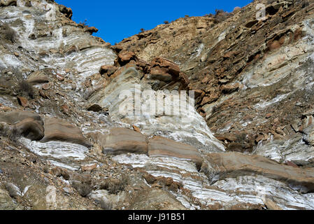 Tabernas-Wüste, eine der am meisten einzigartigen Wüsten der Welt. Die einzige europäische Wüste und eines der berühmten Wahrzeichen in Spanien. Andalusien, Provinz o Stockfoto