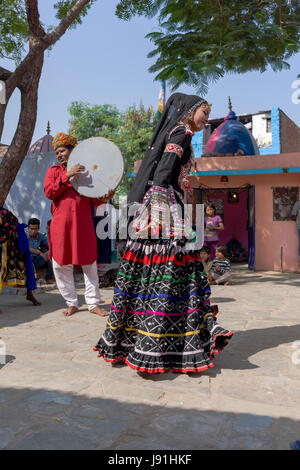 Kalbelia Nomaden von Rajasthan, Indien Stockfoto