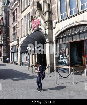 Das Amsterdam Dungeon an Rokin, zentrale Amsterdam, Niederlande. Stockfoto