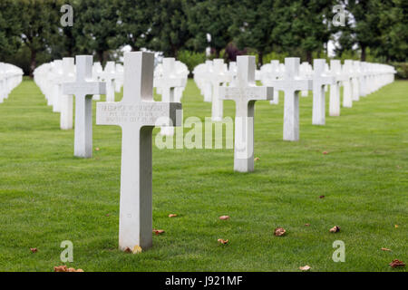 VERDUN, Frankreich - 19. August 2016: Amerikanische Friedhof in der Nähe von Romagne-Sous-Faucon für ersten Weltkrieg bei der Schlacht um Verdun Gefallenen Soldaten Stockfoto