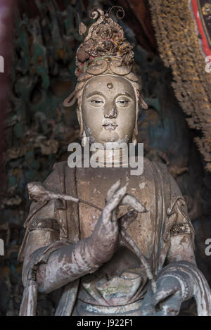 Halle der ein tausend Buddhas, Shuanglin Tempel, ein großer buddhistischer Tempel aus der Ming-Dynastie, Pingyao, Shanxi Provinz, China Stockfoto