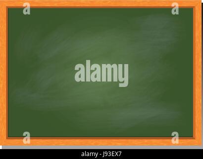 Vektor-Illustration von grünen Tafel mit Holzrahmen und leere Greenboard Vorlage Stock Vektor