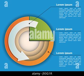 Business-Diagramm, Kreis Infografiken Diagramm Vektor-Illustration Stock Vektor