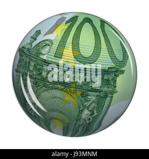 Ball, Euro, Schüssel, Geldscheine, glasig, Geld, Bank, Kredite Institution, blau, Stockfoto