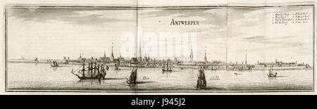 Dieser Stich aus dem Werk Topographia Circuli Burgundici von MatthÃ¤US Merian zeigt die detaillierte Landschaft und Besonderheiten der Region Burgund in Frankreich und bietet einen historischen Blick auf die Städte und Landschaften. Stockfoto