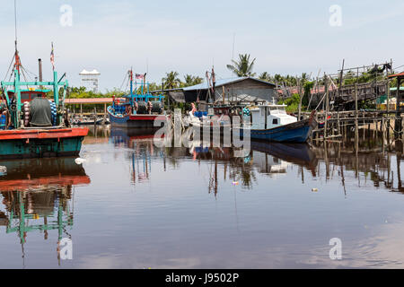 Das Fischerdorf Sekinchan Stadt Bagan hinzugezogen. Malaysien. Stockfoto