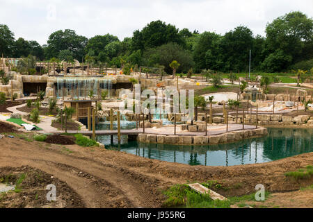 Entwicklung am Grüngürtel landen in Natur: Abenteuer-Golfplatz & damit verbundenen Arbeiten im Hinblick auf die Grüngürtel-Bezeichnung der Website gebaut. UK Stockfoto