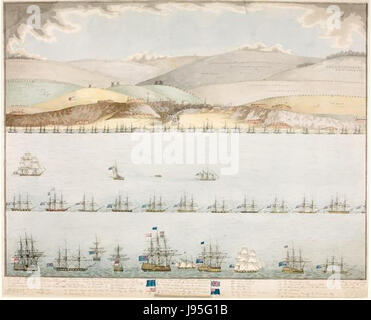 Überfall auf Boulogne 1804 Farbe Stockfoto