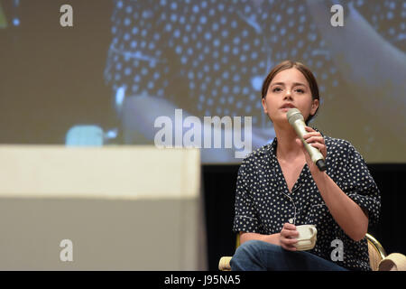 Bonn, Deutschland. 4 Jun, 2017. jenna Coleman (Doctor Who). Auf der fedcon fedcon 26, Europas größte Star Trek Convention, lädt Prominente und Fans in Autogrammstunden und Panels zu erfüllen. Die fedcon 26 fand May 2-5 2017. Quelle: markus Wissmann/alamy live news Credit: markus Wissmann/alamy leben Nachrichten Stockfoto