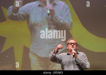 Bonn, Deutschland. 4. Juni, 2017.Colm Meaney (Chief Miles O'Brien in Star Trek: The Next Generation und Star Trek: Deep Space Nine) bei FedCon 26, Europa's größter Star Trek Convention, lädt Prominente und fans um einander begegnen in Autogrammstunden und Platten. FedCon 26 fand Jun 2-5 2017. Bildnachweis: Markus Wissmann/Alamy Live-Nachrichten Stockfoto