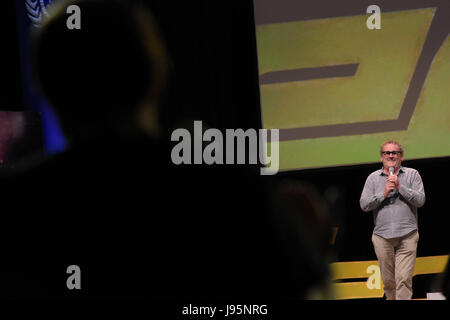 Bonn, Deutschland. 4. Juni 2017. colm Meaney (Chief Miles O'Brien in "Star Trek: The Next Generation und Star Trek: Deep Space Nine) auf der Fedcon 26, Europas größte Star Trek Convention, lädt Prominente und Fans in Autogrammstunden und Panels zu erfüllen. Die fedcon 26 fand May 2-5 2017. Quelle: markus Wissmann/alamy leben Nachrichten Stockfoto