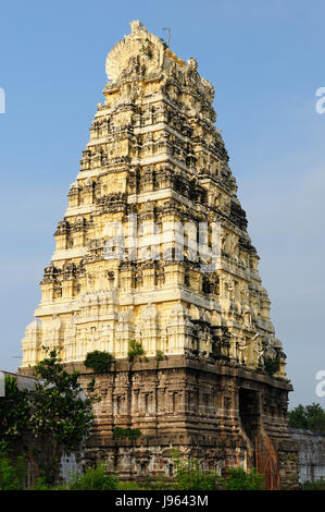 Indien, Ekambareswarar-Tempel in Kanchipuram. Siva Tempel in 1509 Yars gebaut. Tamil Nadu Stockfoto