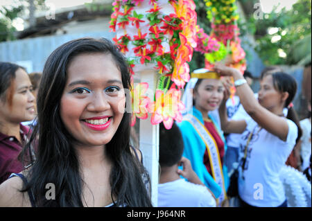 Flores de Mayo Festival Ende Mai Lahug Cebu City Philippinen Stockfoto