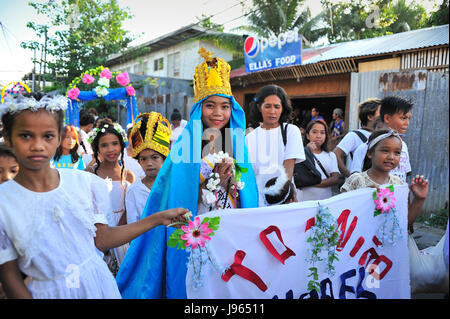 Flores de Mayo Festival Ende Mai Lahug Cebu City Philippinen Stockfoto