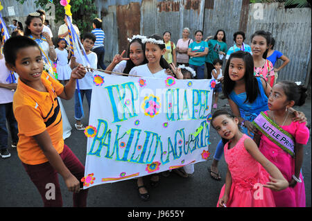 Flores de Mayo Festival Ende Mai Lahug Cebu City Philippinen Stockfoto