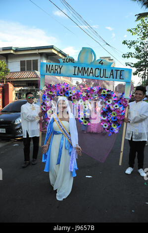 Flores de Mayo Festival Ende Mai Lahug Cebu City Philippinen Stockfoto