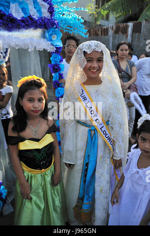 Flores de Mayo Festival Ende Mai Lahug Cebu City Philippinen Stockfoto